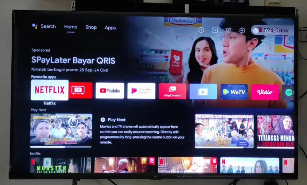 Android smart tv TCL 50a8 mulus murah