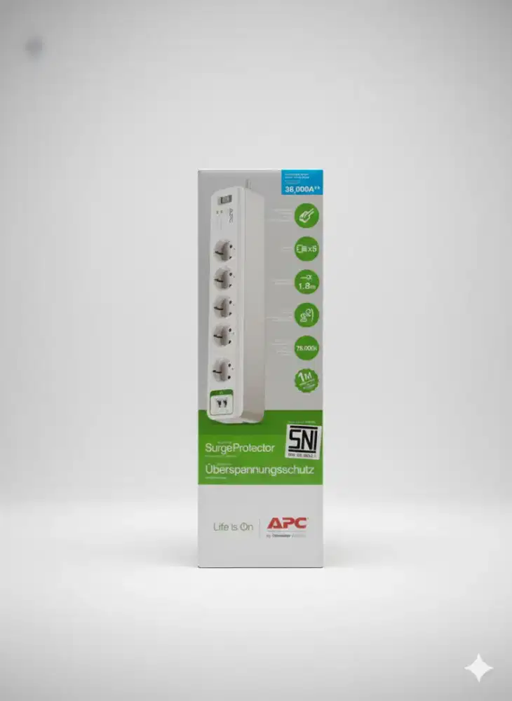 STOPKONTAK APC SURGE PROTECTOR PM5-GR 5 lubang