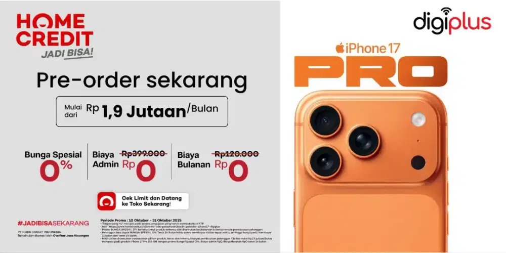 Segampang itu ajukan PO iPhone 17 melalui homecredit