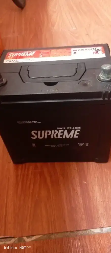 Aki Supreme 70D23L bekas normal baik