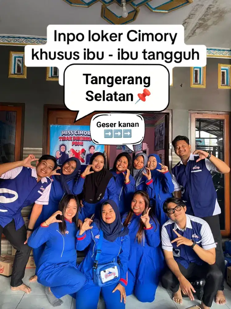 Lowongan kerja MissCimory atau Sales Motoris Cimory