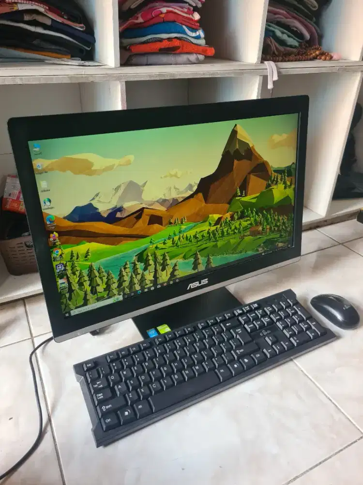 PC ALL IN ONE ASUS CORE I3 GEN 4 DUAL VGA LAYAR 22 INCH