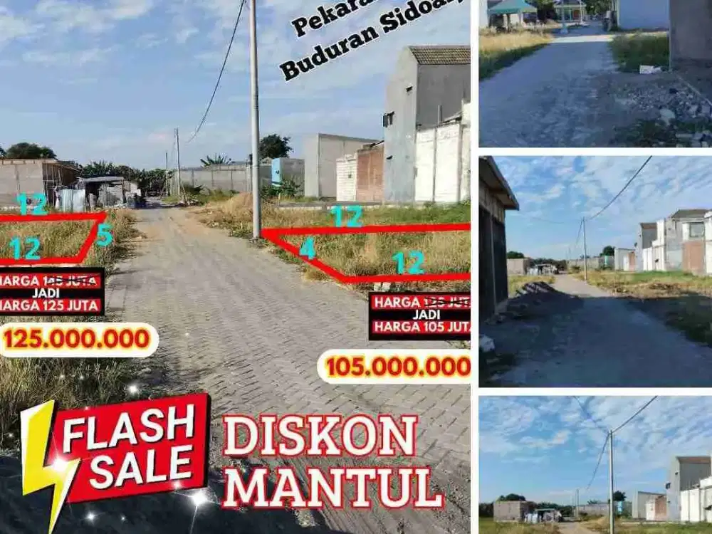 Tanah pekarangan siap bangun dekat Bandara Juanda