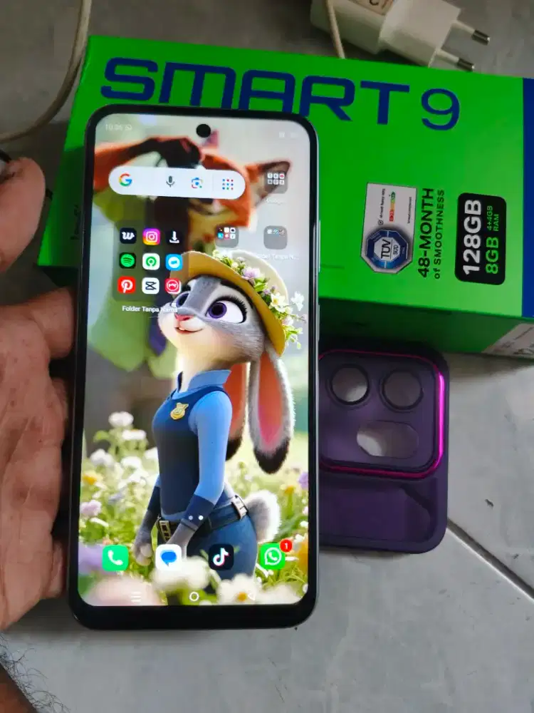 INFINIX SMART 9 RAM 4+4 / 128 GB FULLSET MULUS