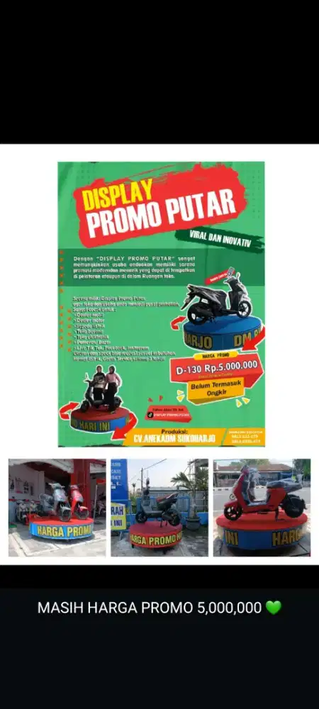 Display promo putar jombo