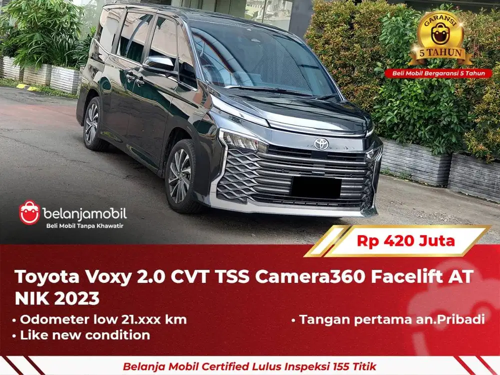 [ GARANSI 5TH ] Toyota Voxy 2.0 CVT TSS Camera360 Facelift AT 2023/202
