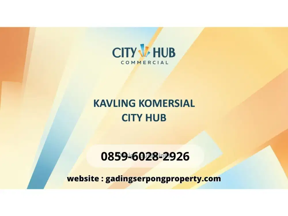 Best Deal! Kavling City Hub Premium 231–298m² Start 6,35 M-an Hanya 20 jutaan/m