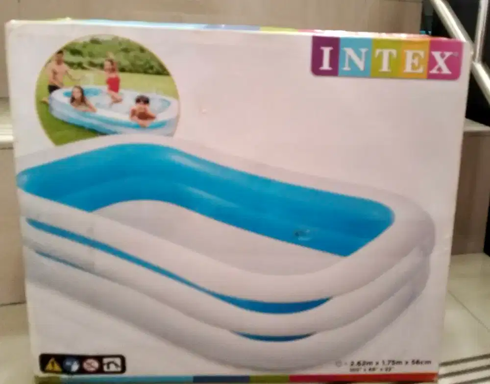 Kolam renang tiup INTEX uk 2,6m x 1,75m x 56cm
