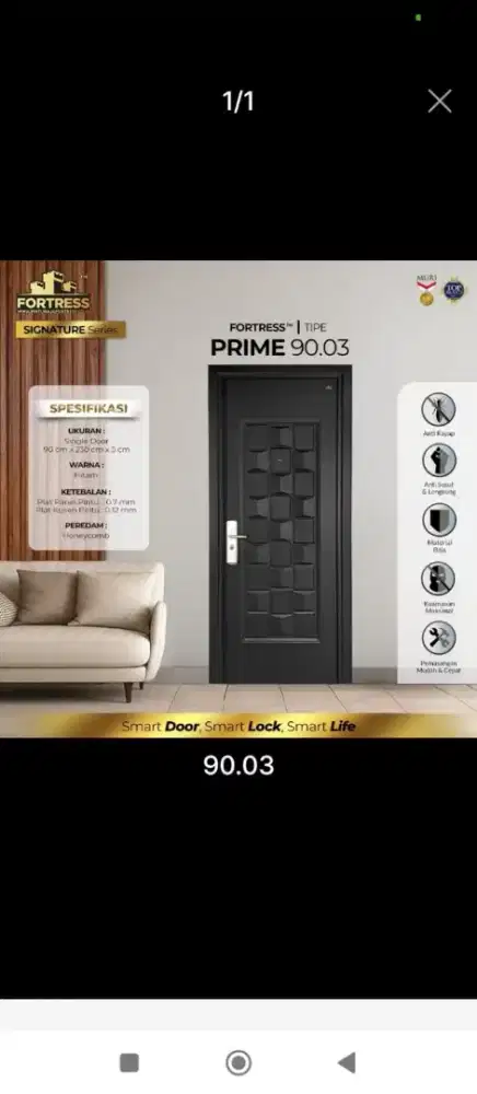 Pintu Baja Fortress tipe Prime 90.03