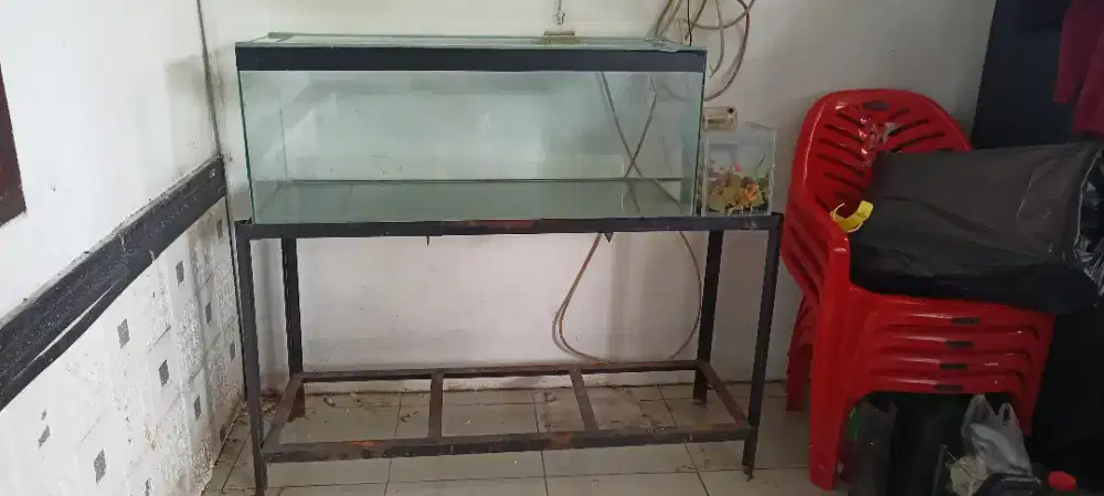 Aquarium full set rak plus aerator besar