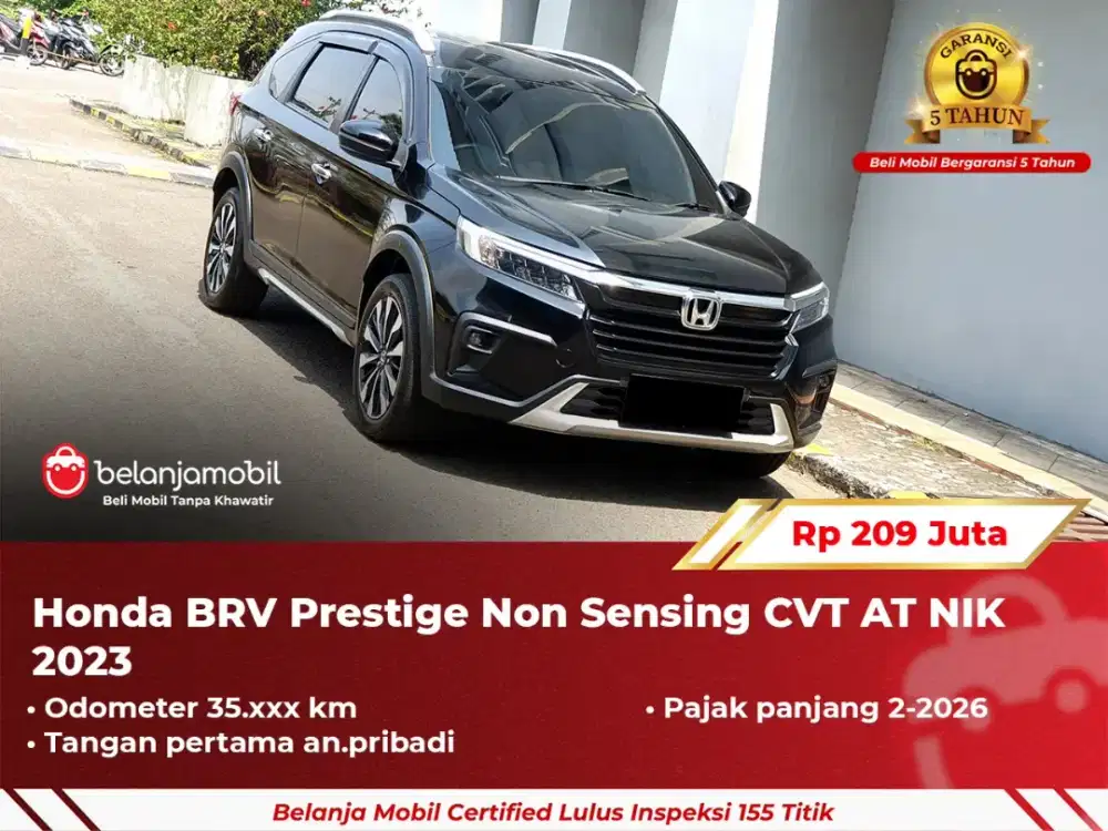 [ GARANSI 5TH ] Honda BRV BR-V BR V Prestige Non Sensing CVT 2023 2024