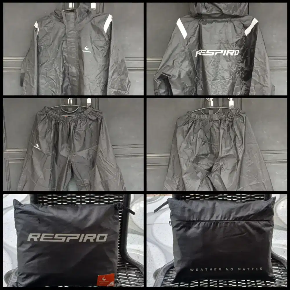 Jas Hujan Raincoat Respiro The Challenger - Black _ XXL