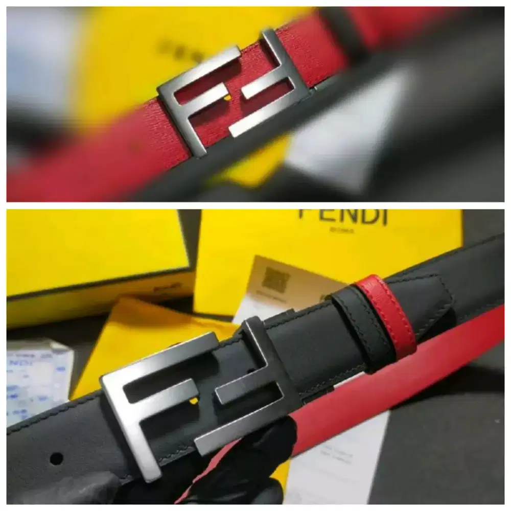 Belt Sabuk Fendi reversibel ff red black
Fullset box