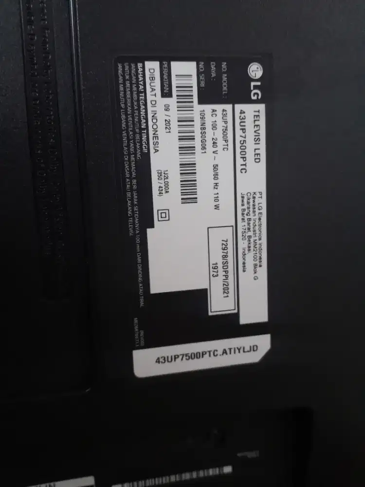 Tv LG 43 inch smart tv