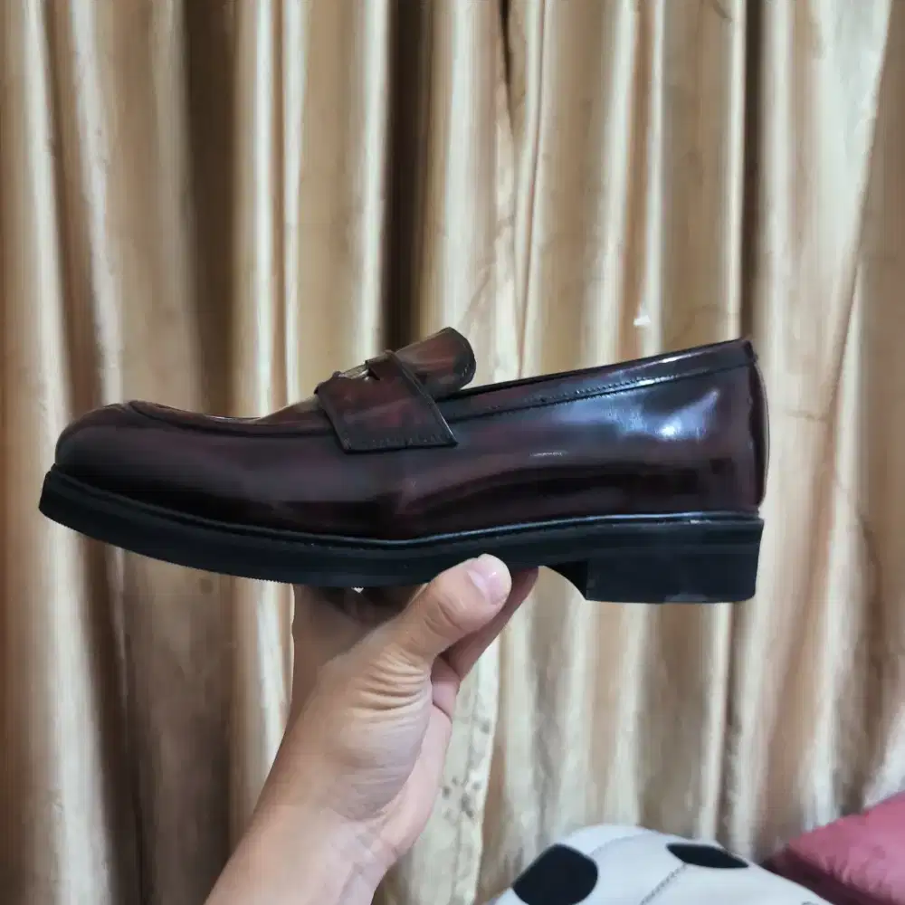 Dijual sepatu kulit maroon nappa milano