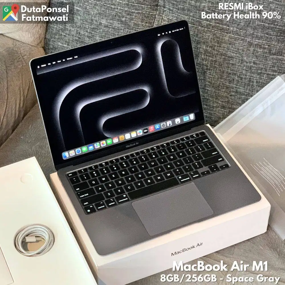 EX IBOX MACBOOK AIR M1 CHIP M1 8GB/256GB GRAY BH 90%