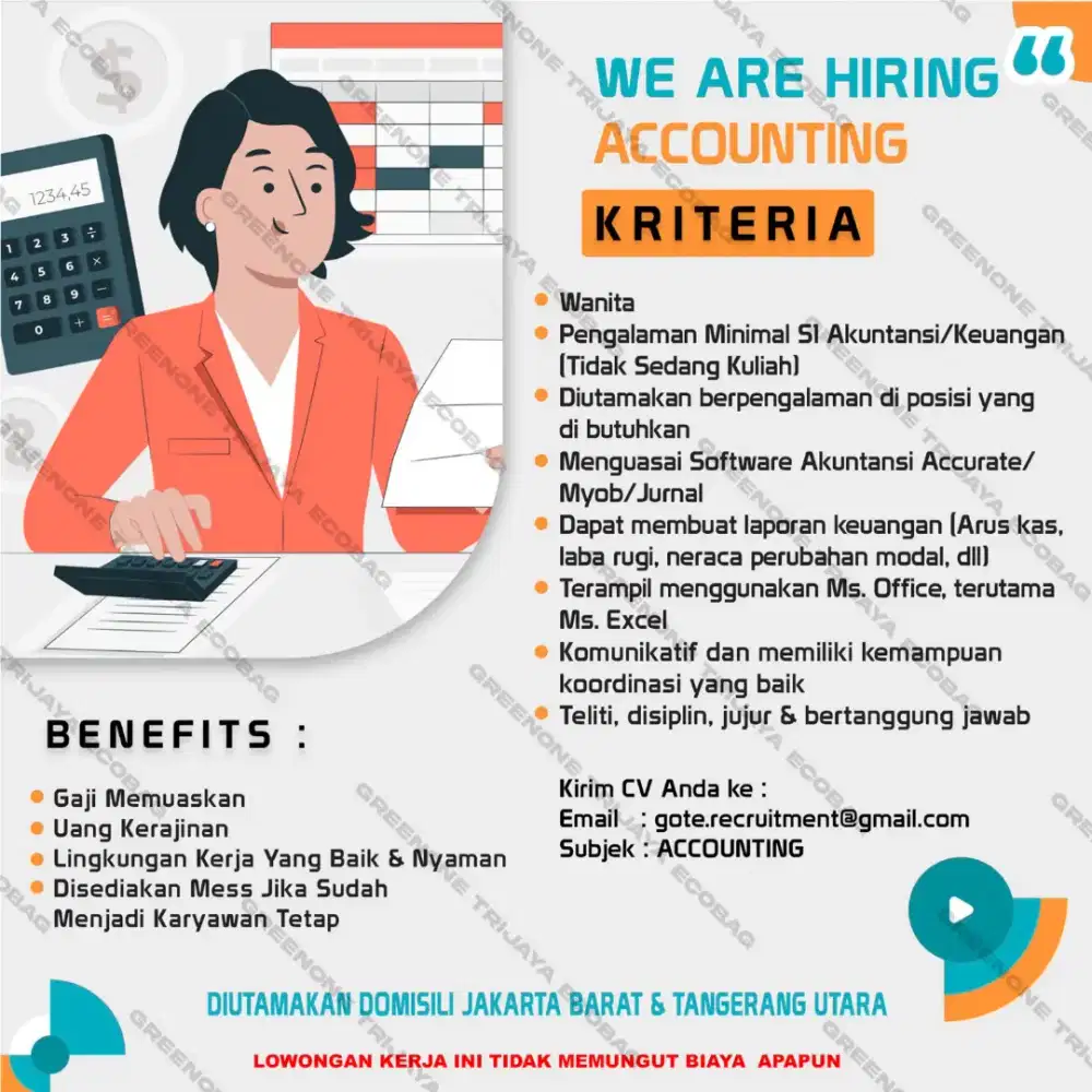Dibutuhkan Segera -  Finance , Admin Olshop , Host Live