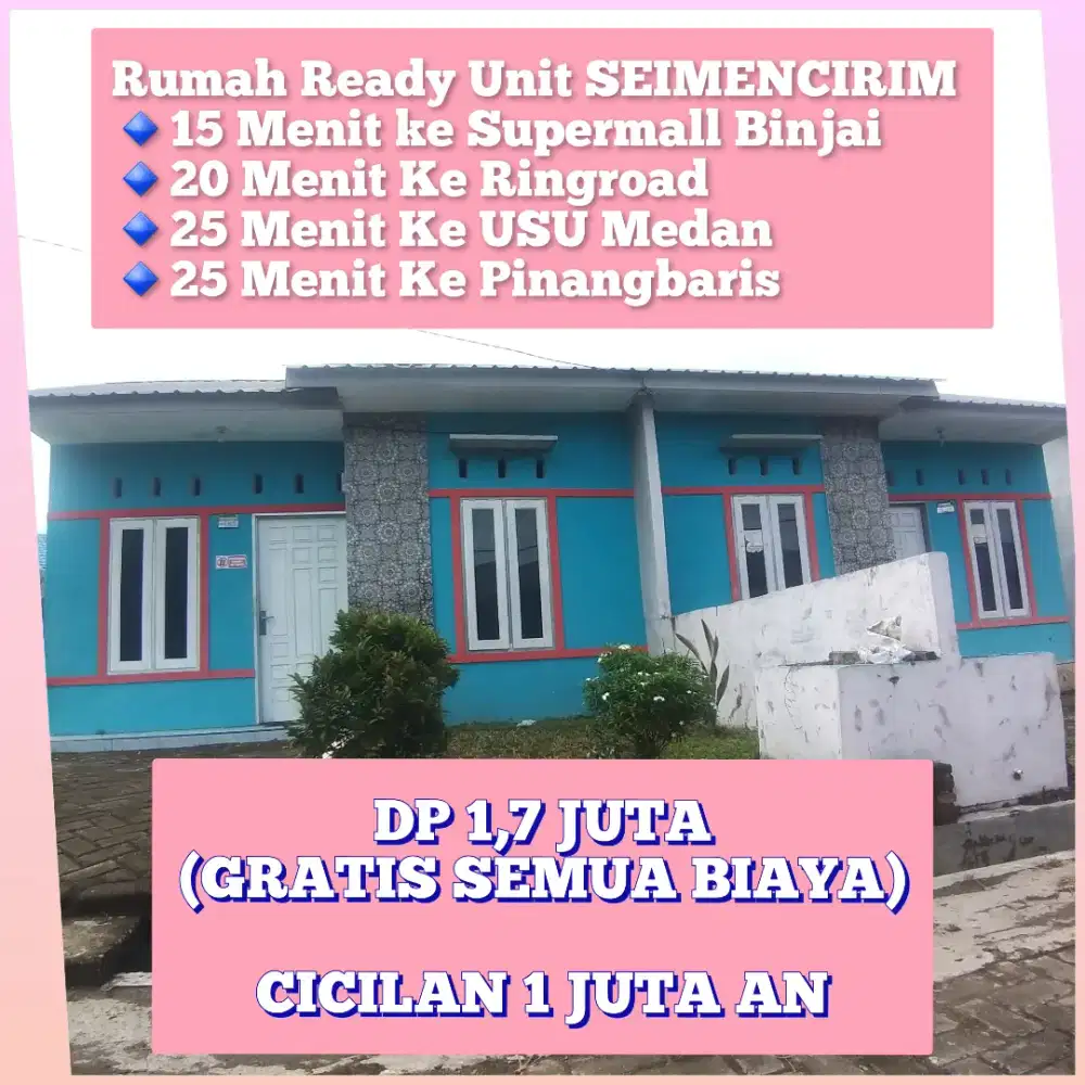 Rumah Subsidi Mencirim Dekat Setiabudi Ringroad Medan