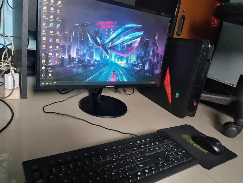 Sepaket pc dell alienware + led samsung 24