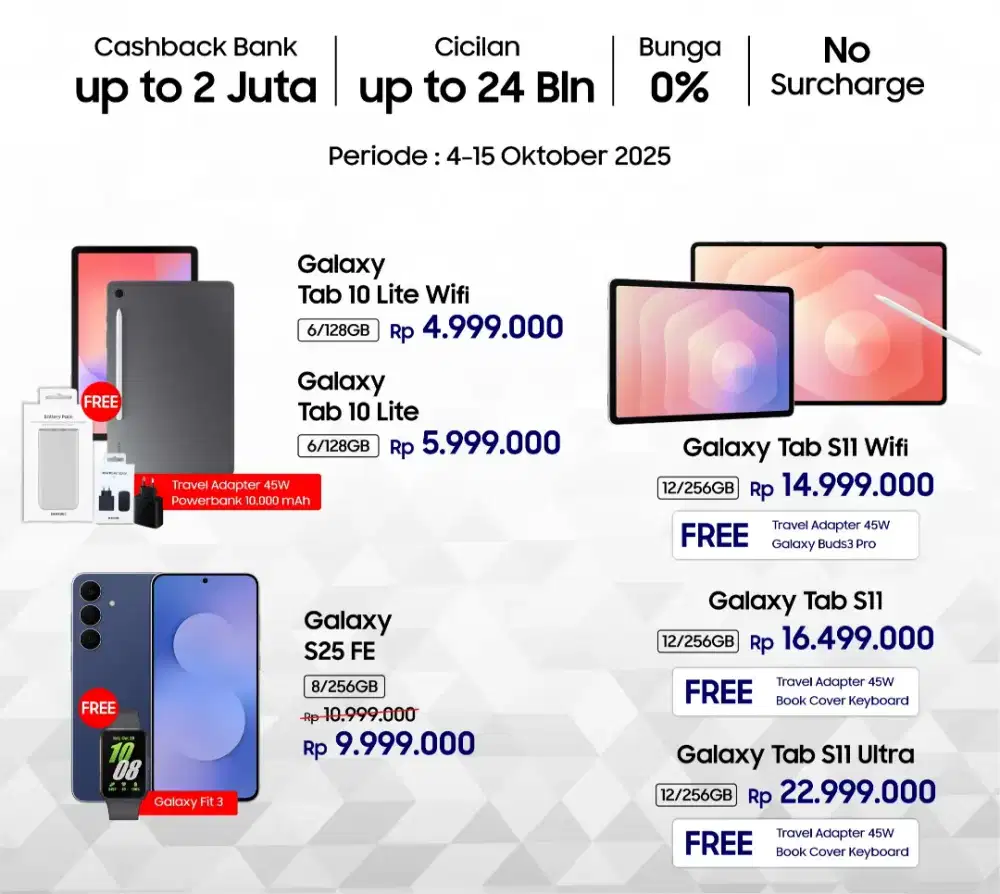 Promo Samsung bisa cicilan tanpa DP syarat KTP aja