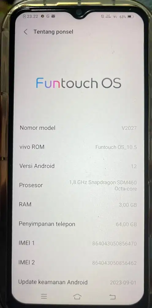 hp bekas vivo y20