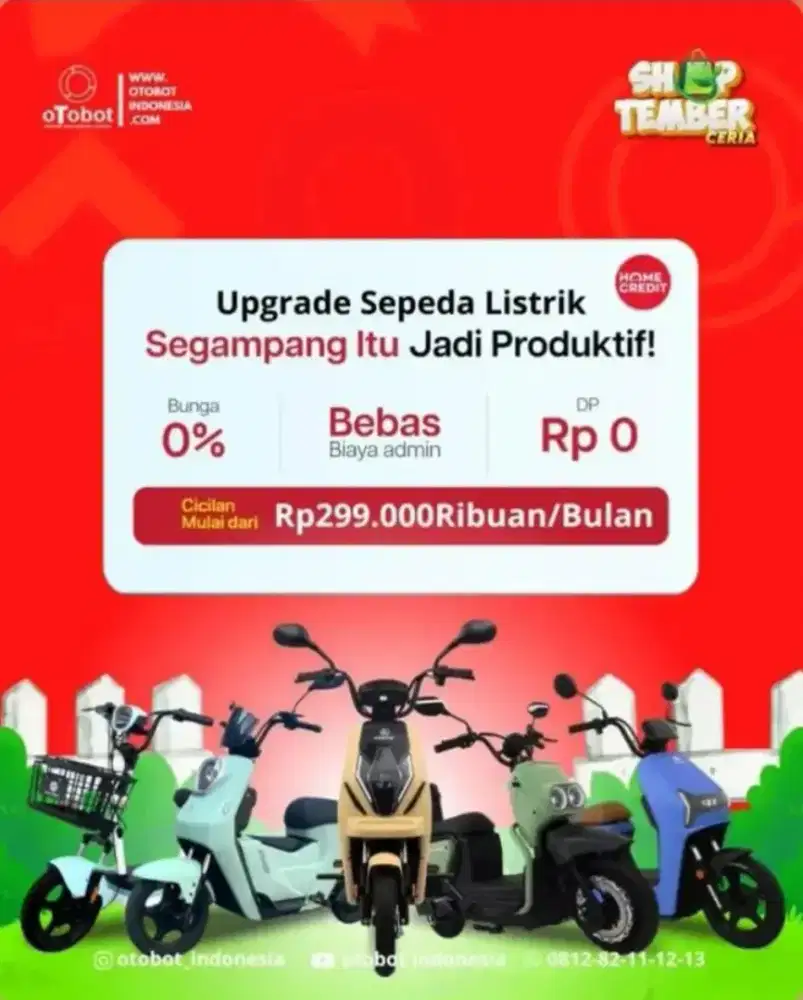 SHOROOM RESMI SEPEDA DAN MOTOR LISTRIK OTOBOT UWINFLY RANGKASBITUNG