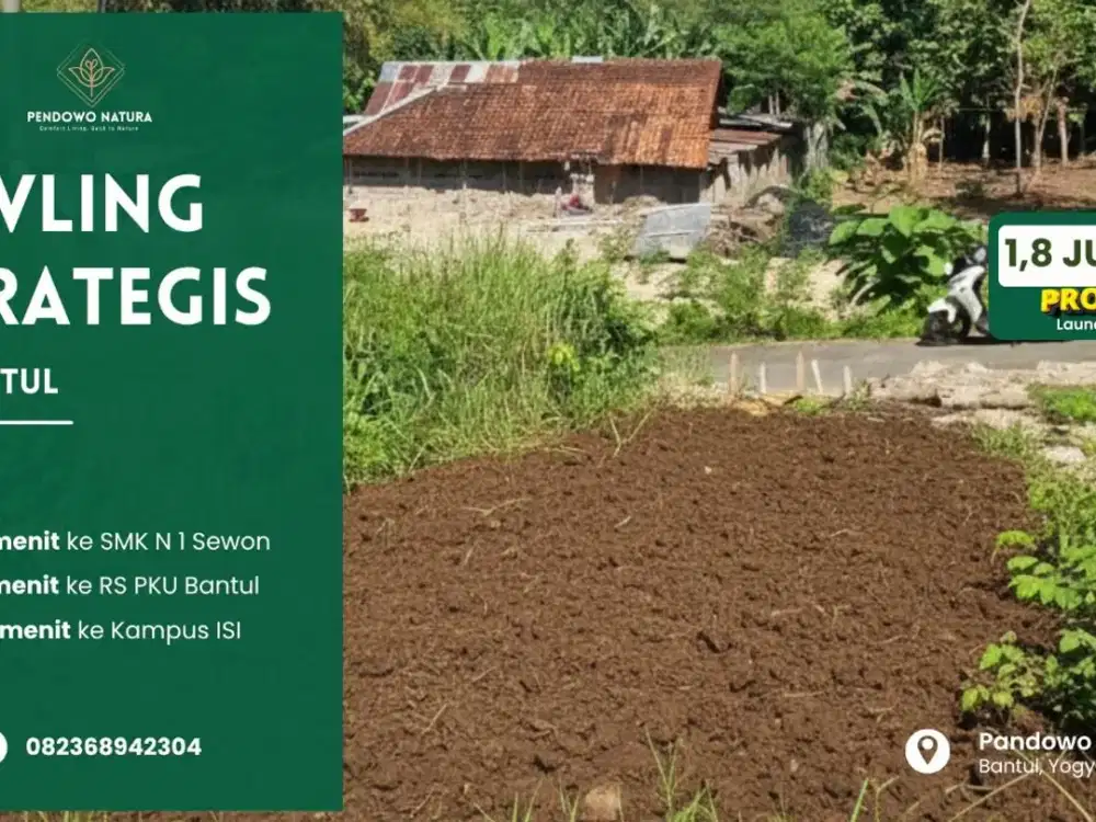 Tanah Murah Jogja Strategis Dekat RS PKU Bantul