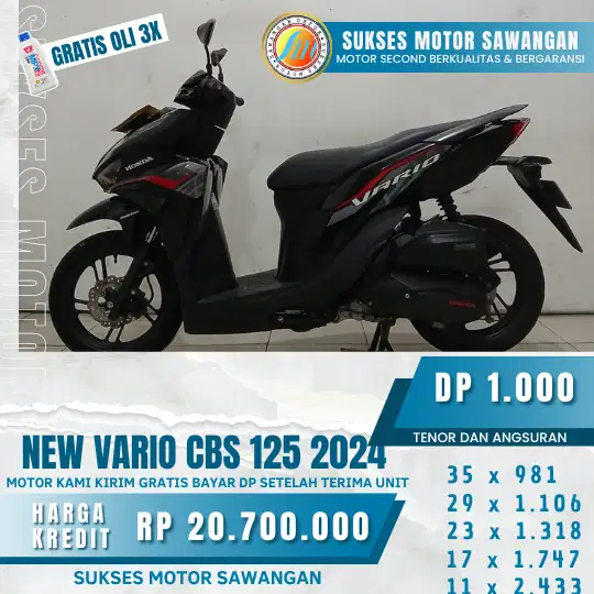 DI JUAL CASH, KREDIT, TUKAR TAMBAH HONDA NEW VARIO 125 2024