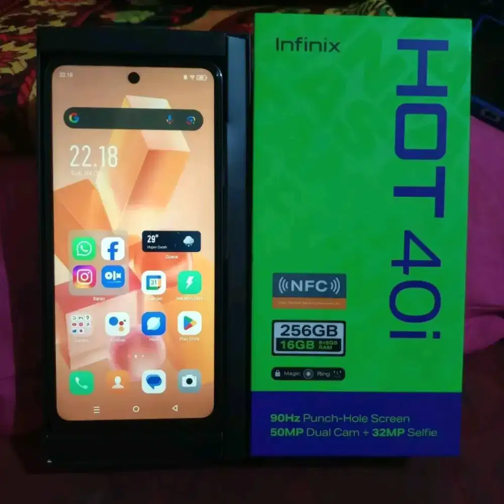 Infinix hot 40i 8+8/256 fullset