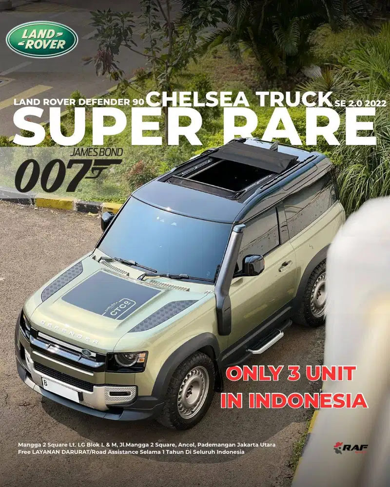 LAND ROVER DEFENDER 90 P300 CHELSEA TRUCK RUG SOFT 2021 GREEN BLACK