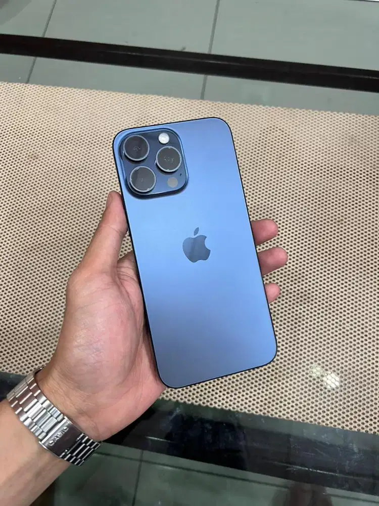 iphone 15 promax 256 blue ibox second