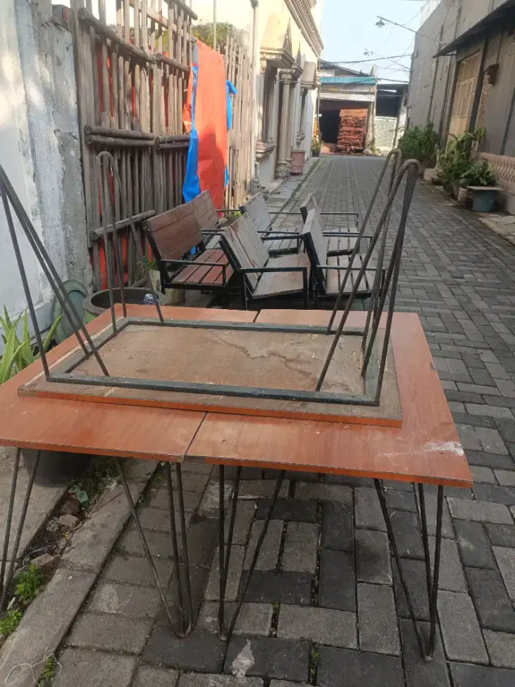 Meja kursi set ex kafe