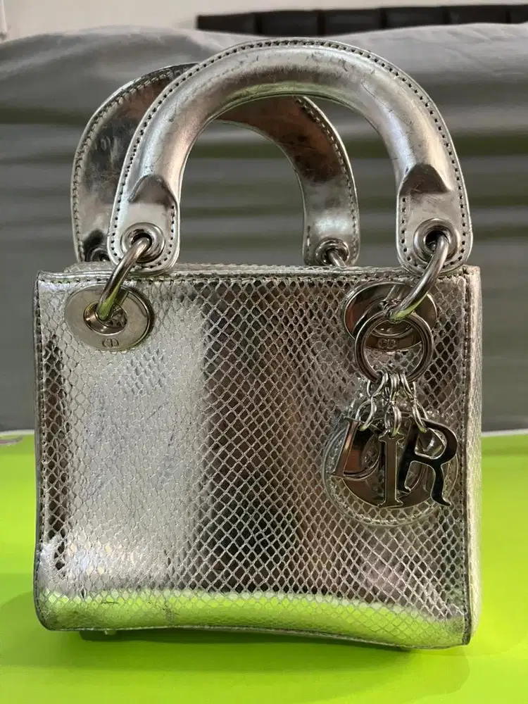 Preloved Christian Dior Mini Bag Silver