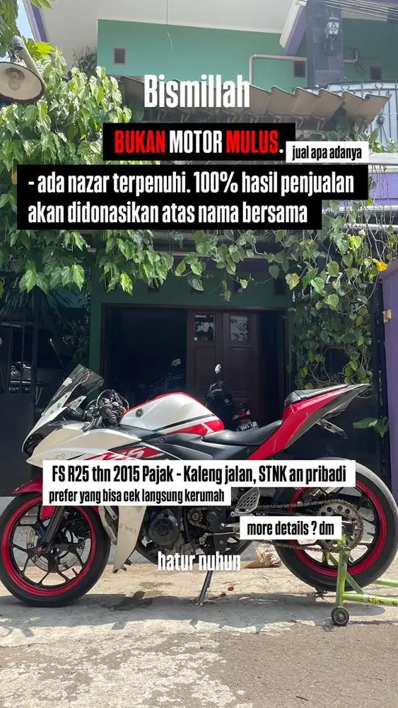 YAMAHA R25 JUAL KONDISI APA ADANYA