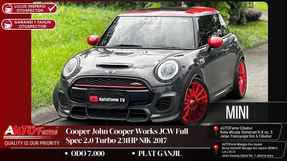 ODO 7RB Mini Cooper John Cooper Works JCW Full Spec 2.0 Turbo 2017