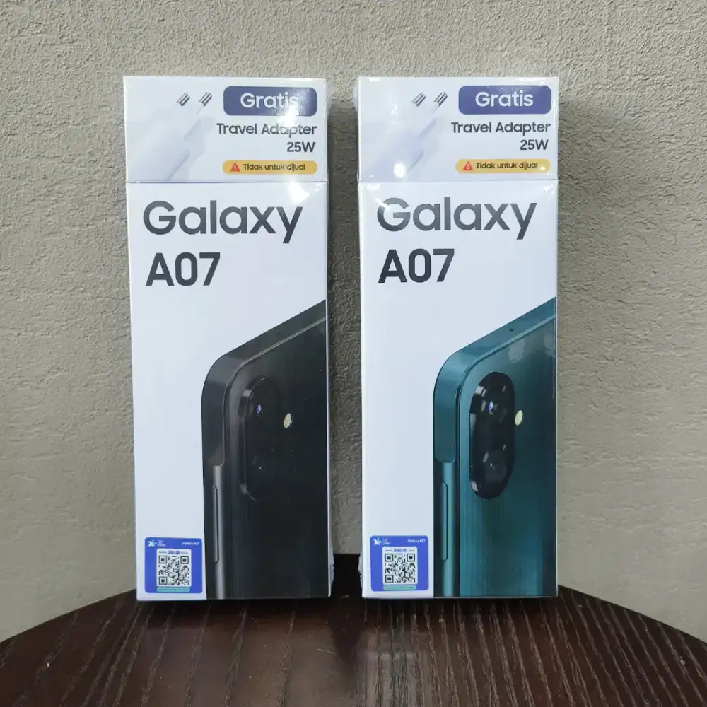 Samsung A07 4/64 new resmi free adapter 25w
