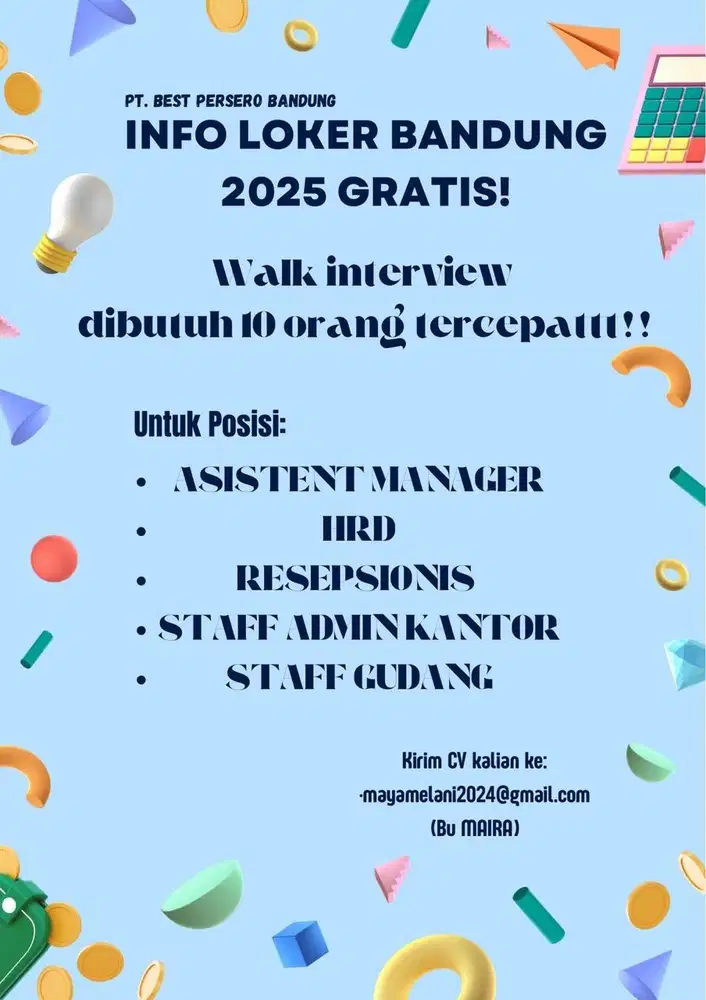 info Loker Bandung 2025 Oktober