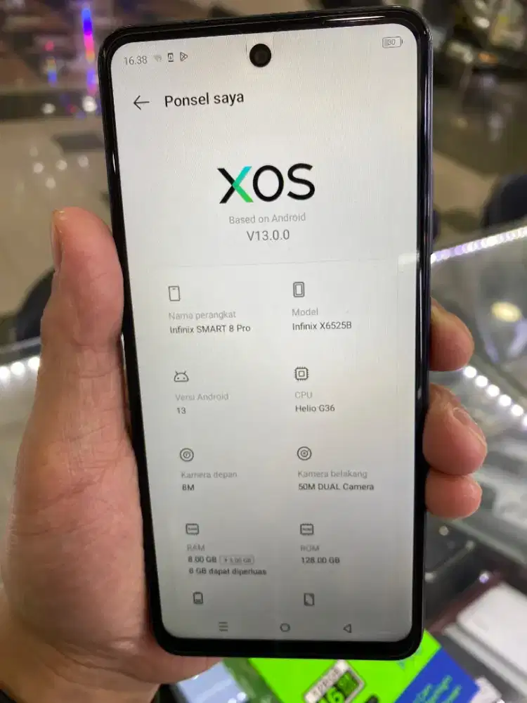 Imfinix smart 8 pro ram 8/128 GB