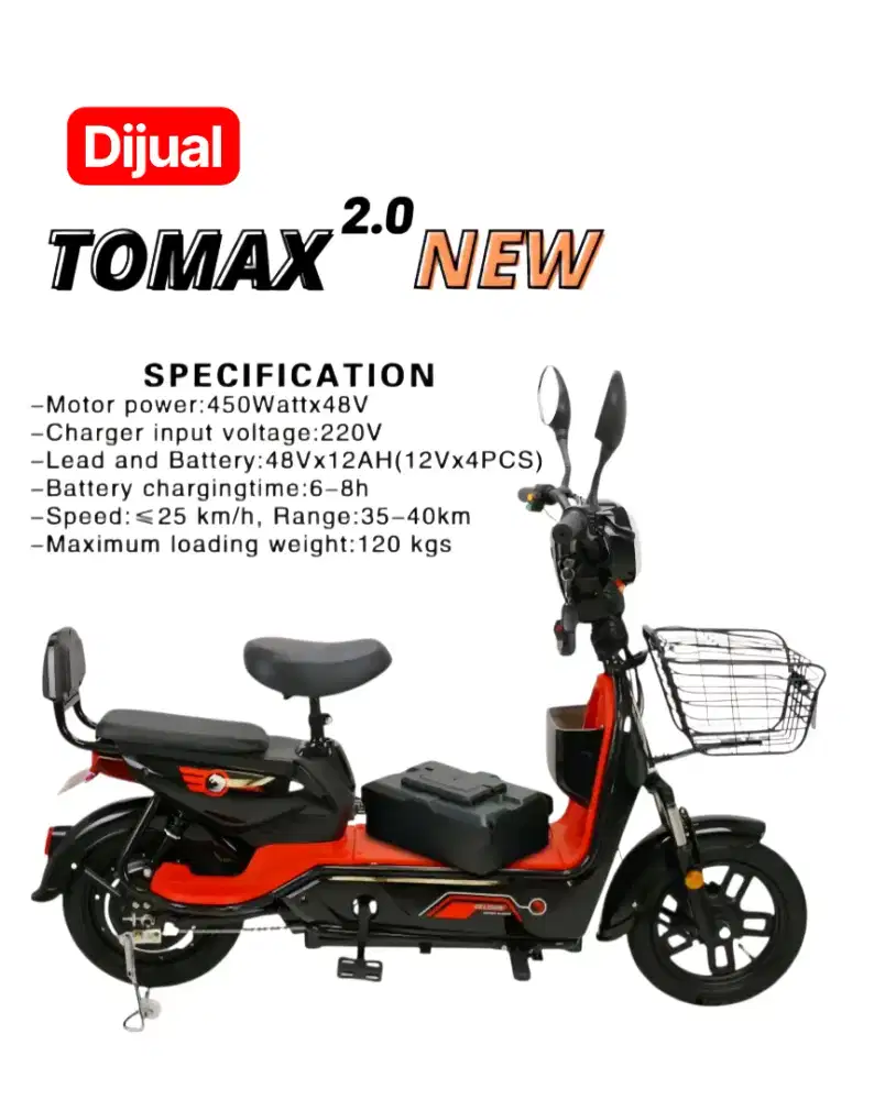 Dijual sepeda listri tomax 2.0