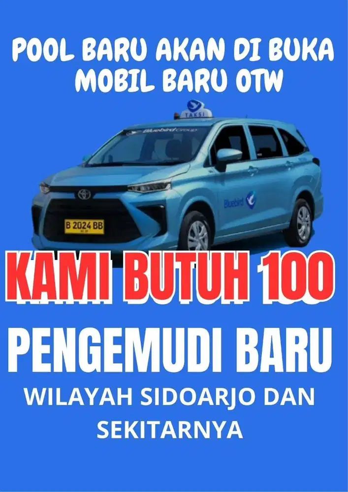 Di cari Pengemudi atau Driver untuk Taxi Bluebird Buduran Sidoarjo