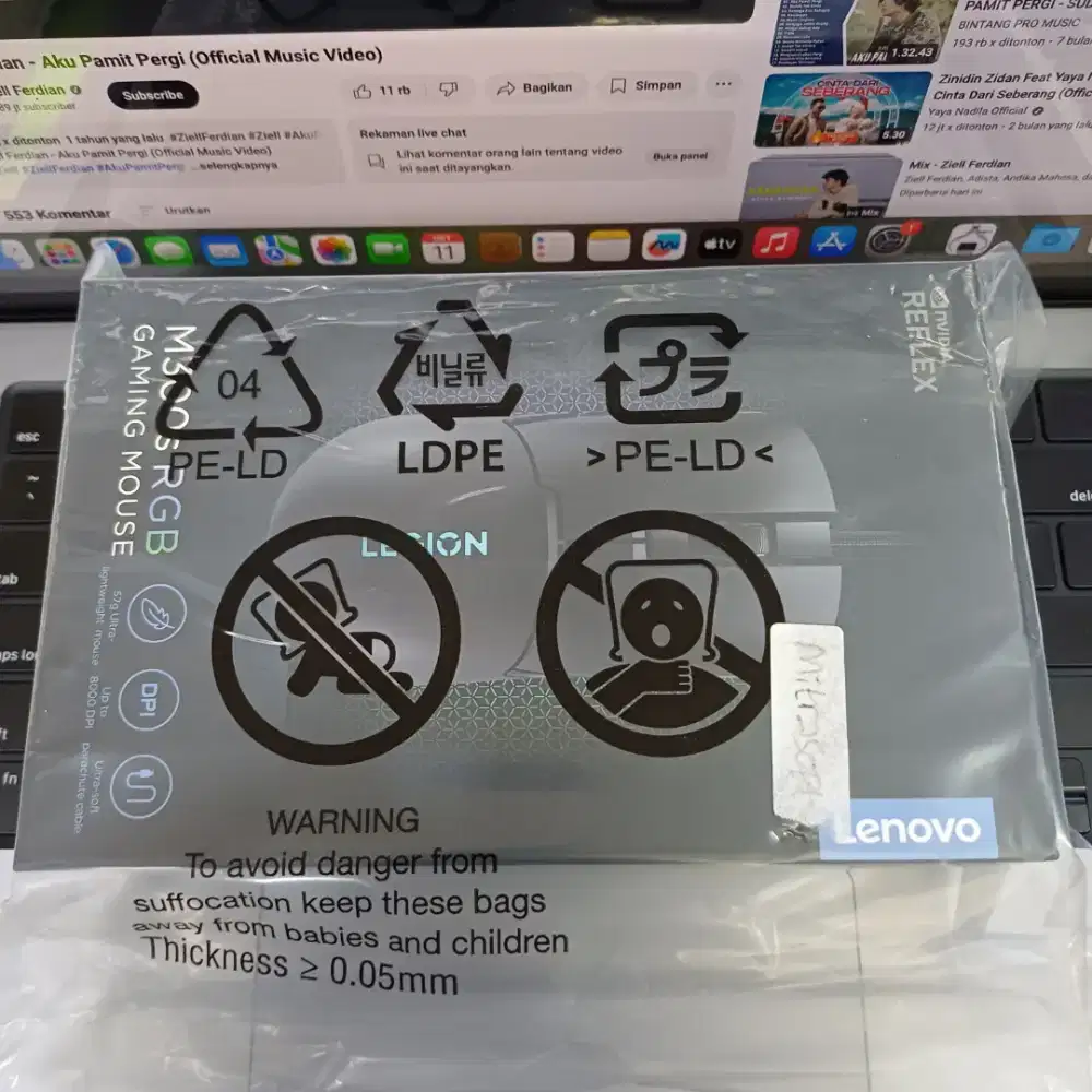 Mouse Laptop Lenovo Legion M300S RGB Gaming