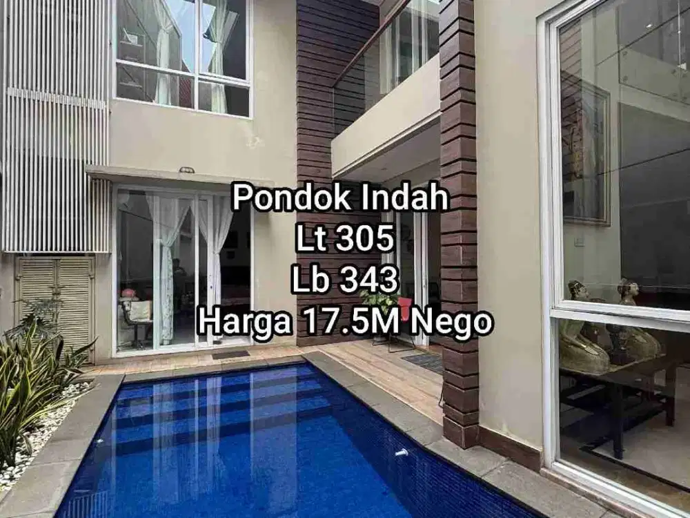 Rumah Siap Huni Private Pool Furnished di Pondok indah jakarta Selatan