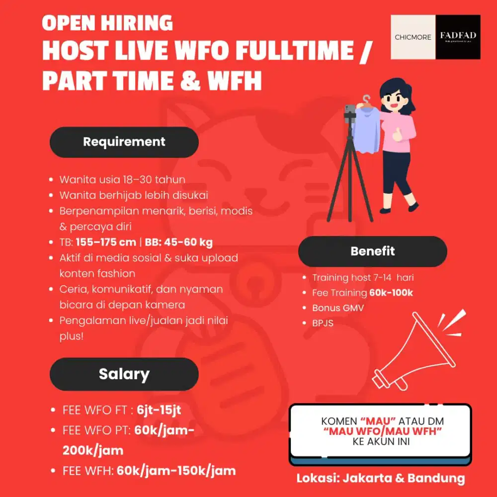 LOKER HOST LIVE E-COMMERCE FASHION TIKTOK