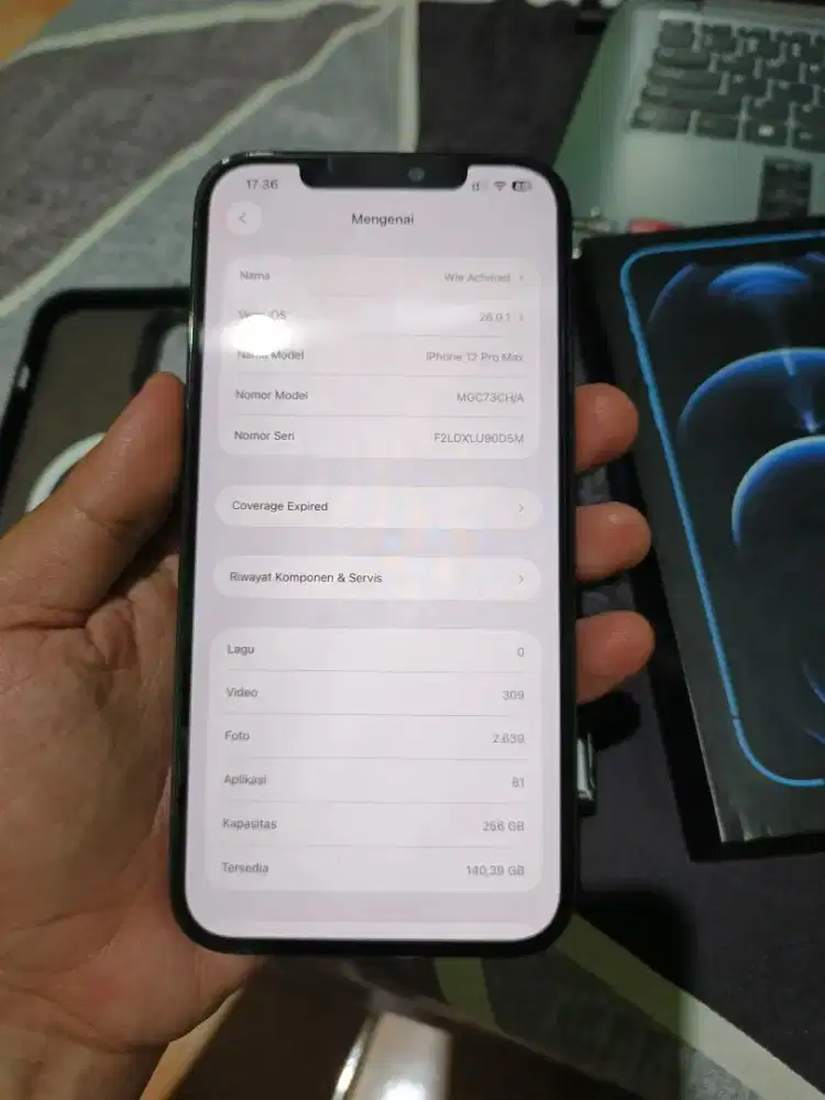 IPhone 12 Pro Max ex inter 256gb Beacukai