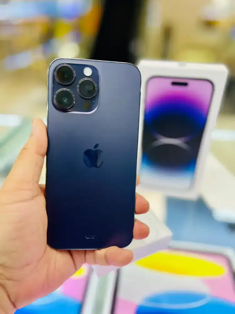 iPhone 14 Pro Max 512GB Purple Fullset lengkap ex Garansi iBox BH 86%