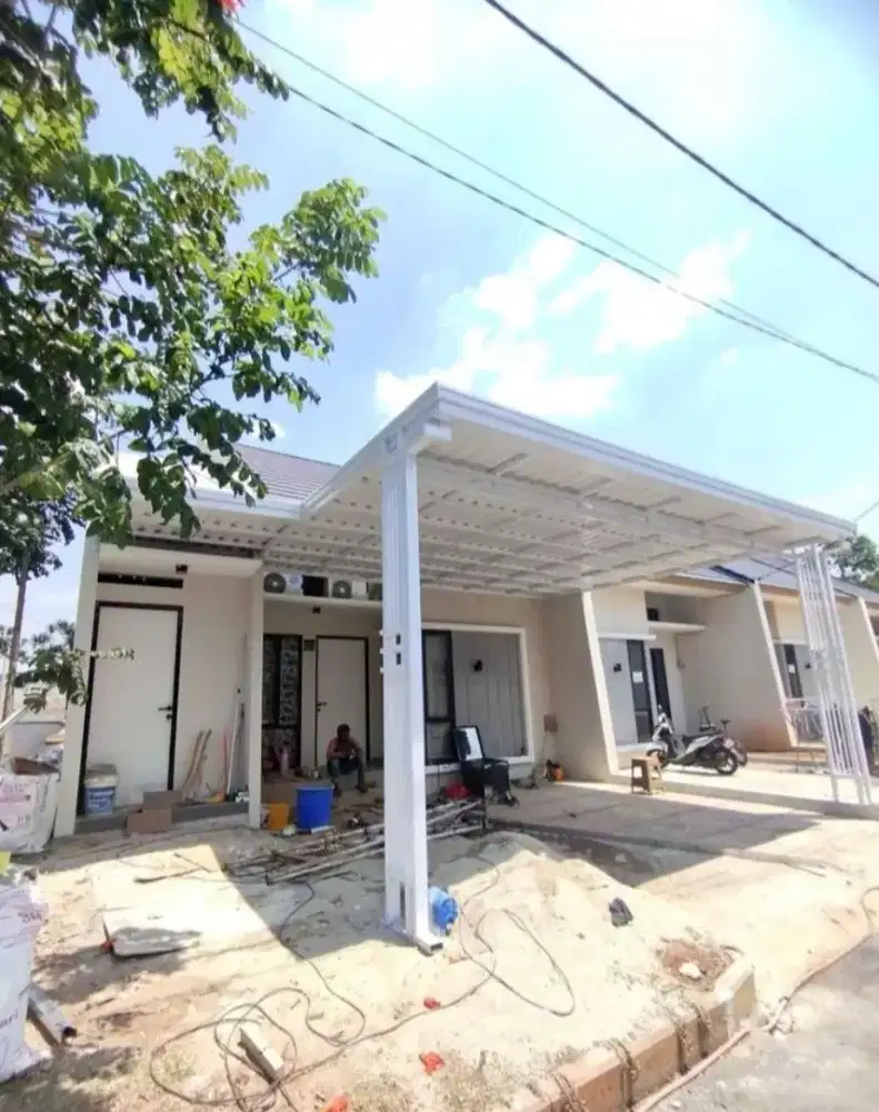 Kanopi alderon double layer kombinasi list profil talang air