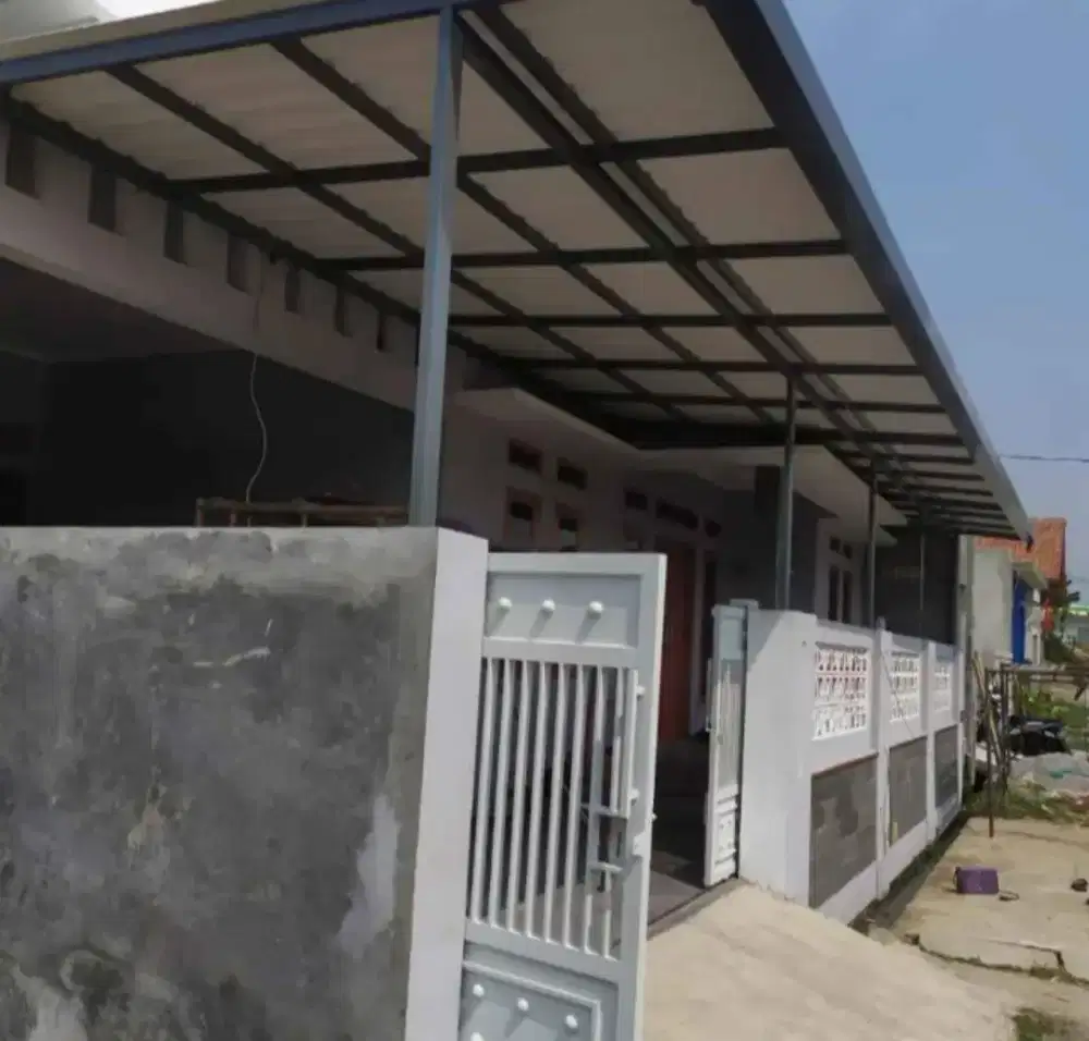 Kanopi alderon single layer kombinasi list profil talang air