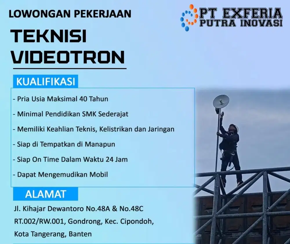 LOKER TEKNISI VIDEOTRON