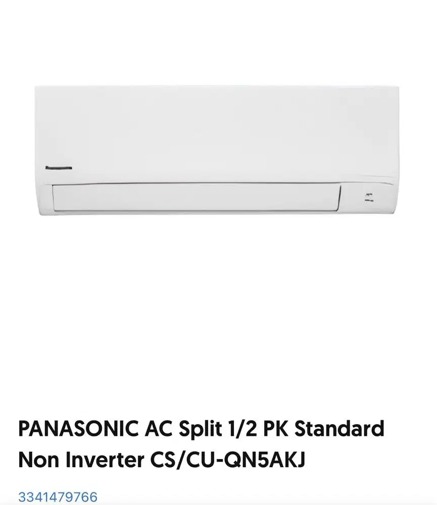 AC PANASONIC 1/2 PK  MULUS BARU PASANG BELUM PAKE