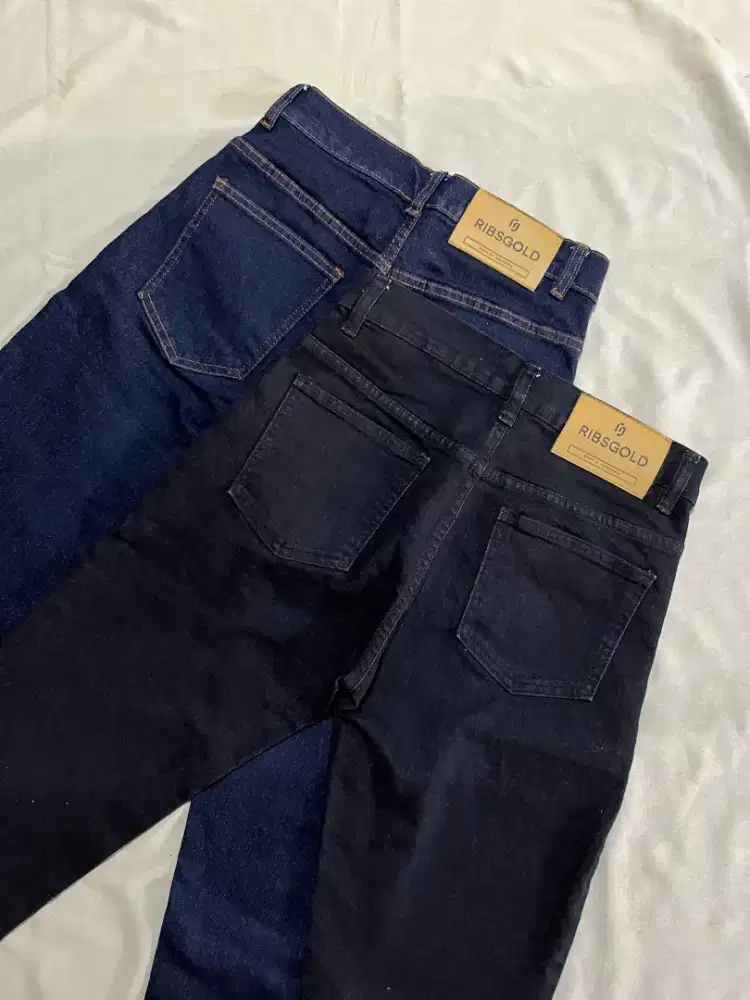 2 Celana Jeans Panjang Ribsgold Size 28